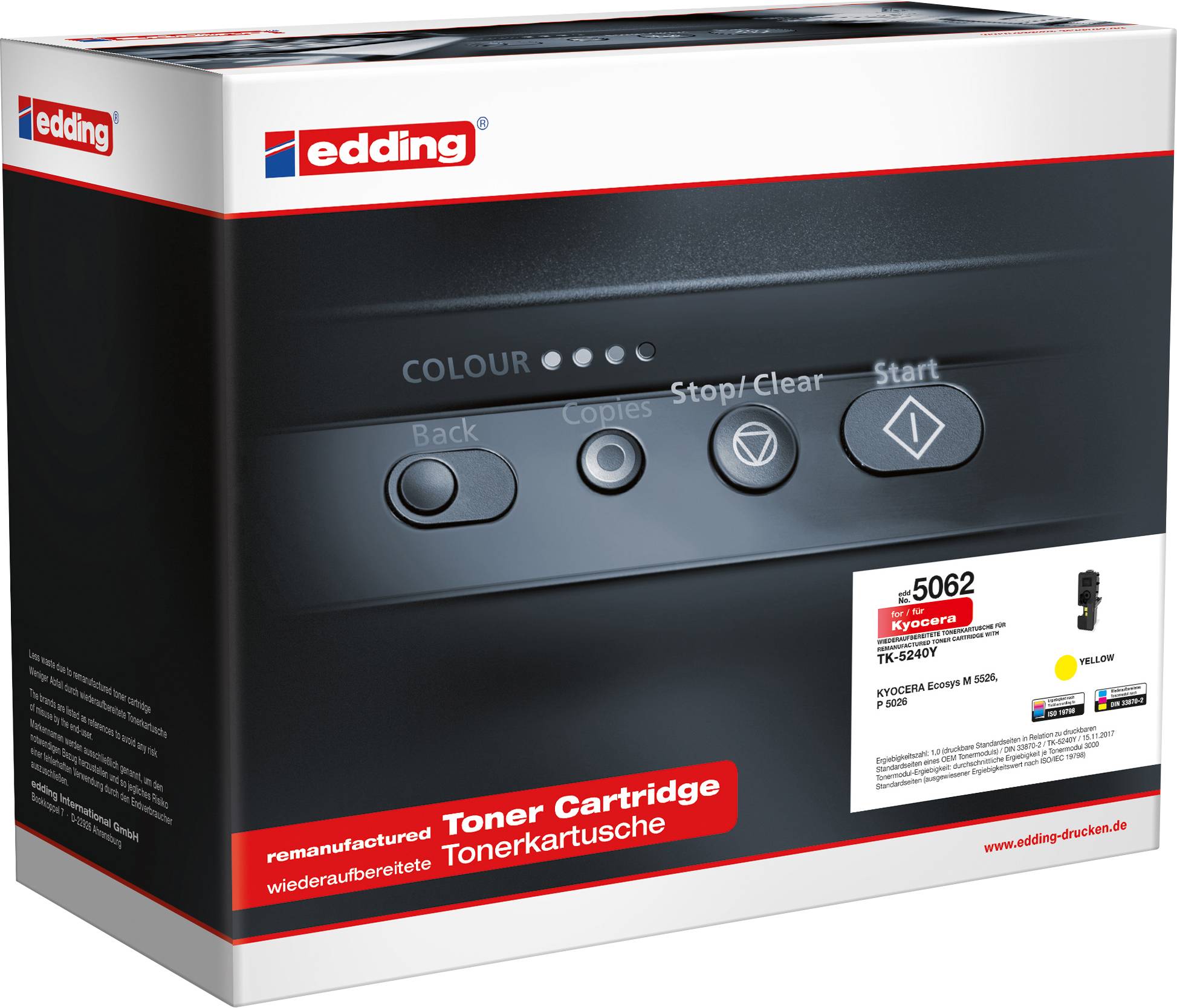 Edding Toner vervangt Kyocera TK-5240Y Compatibel Geel 3000 bladzijden EDD-5062 18-5062