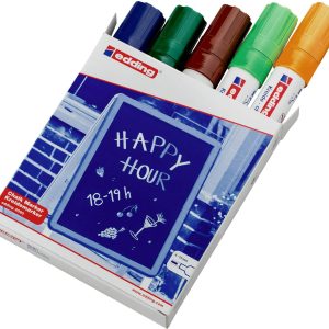 Edding 4090 Krijtmarker Blauw, Groen, Bruin, Lichtgroen, Neon-oranje 4 mm, 15 mm Edding 4090 Krijtmarker Blauw, Groen, Bruin, Lichtgroen, Neon-oranje 4 mm, 15 mm