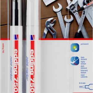 Edding 750 Paint Marker 4-750-2-3999 Lakmarker Zwart, Wit 2 mm, 4 mm Edding 750 Paint Marker 4-750-2-3999 Lakmarker Zwart, Wit 2 mm, 4 mm