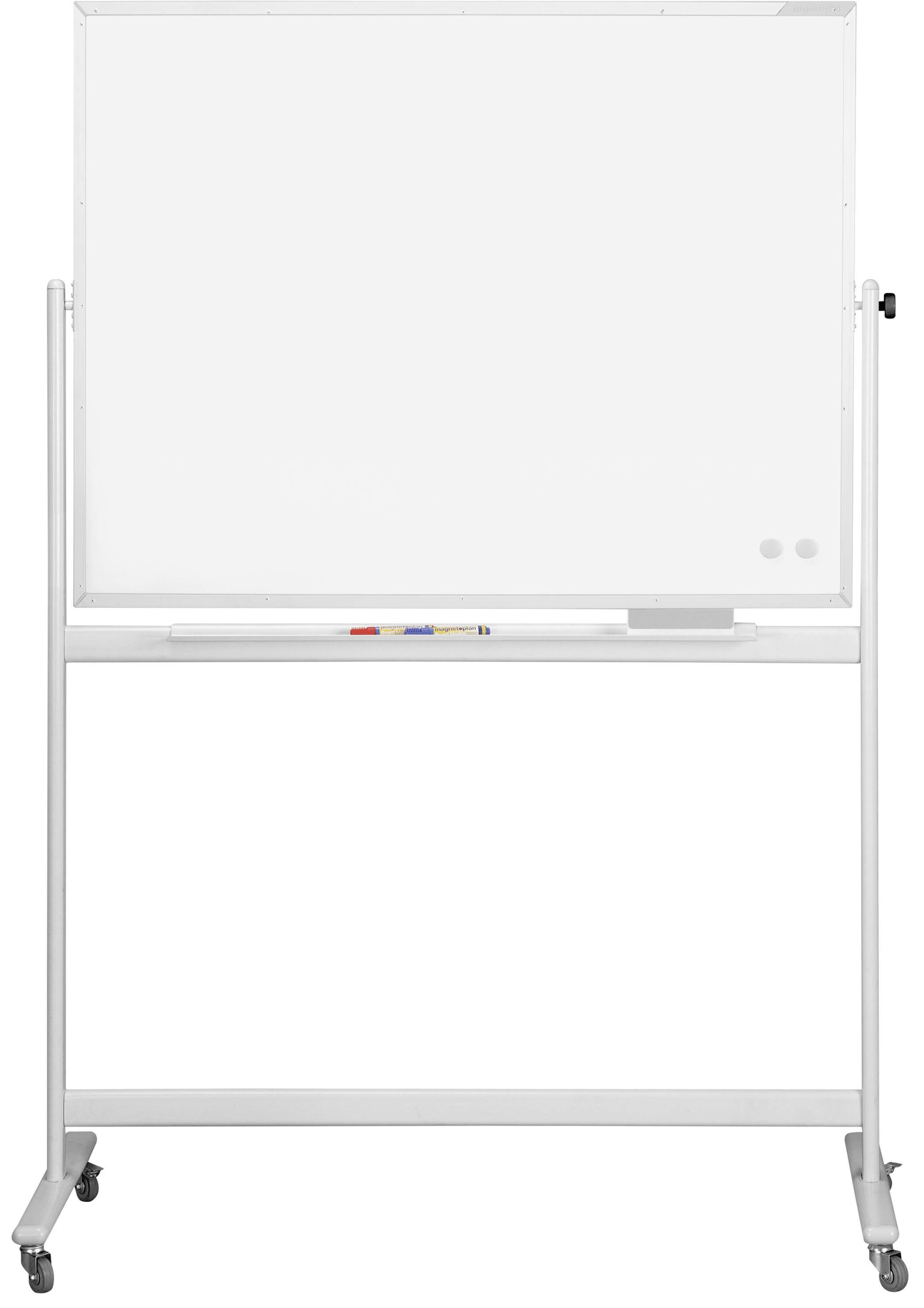 magnetoplan Whiteboard CC Mobil (b x h) 2200 mm x 1200 mm Wit Geëmailleerd Aan beide zijden te gebruiken, Incl. opbergba