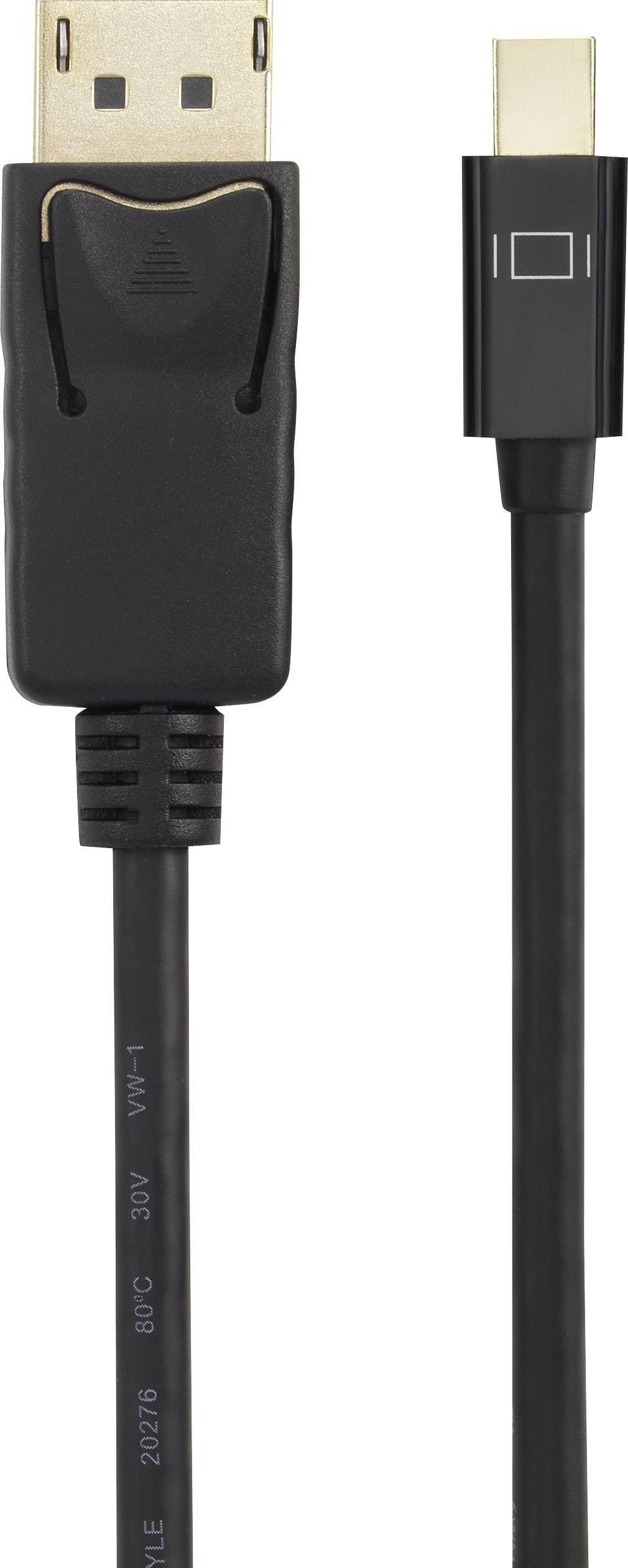 Renkforce Mini-displayport / DisplayPort Adapterkabel Mini DisplayPort-stekker, DisplayPort-stekker 2.00 m Zwart RF-4538
