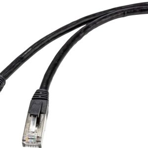 Renkforce RF-4538210 RJ45 Netwerkkabel, patchkabel CAT 6A S/FTP 50.00 m Zwart Geschikt voor buiten 1 stuk(s)