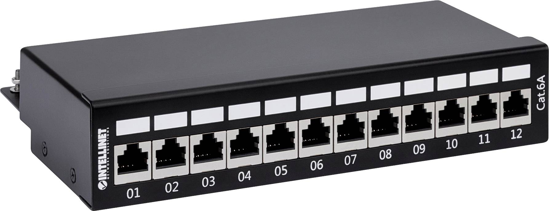 Intellinet 720915 12 poorten Patchpaneel CAT 6A Zwart Ingericht