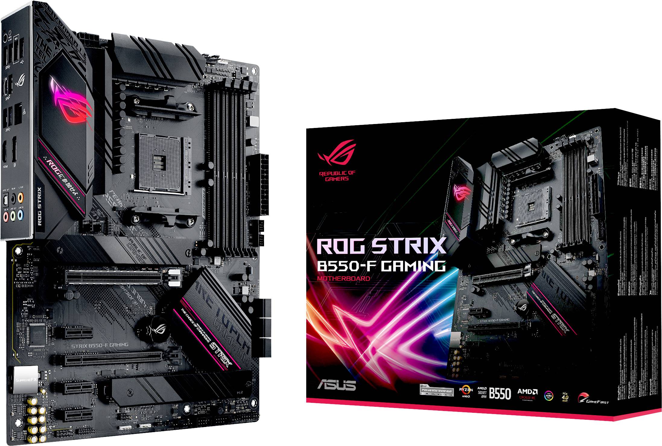 Asus ROG STRIX B550-F GAMING Moederbord Socket AMD AM4 Vormfactor ATX Moederbord chipset AMD® B550