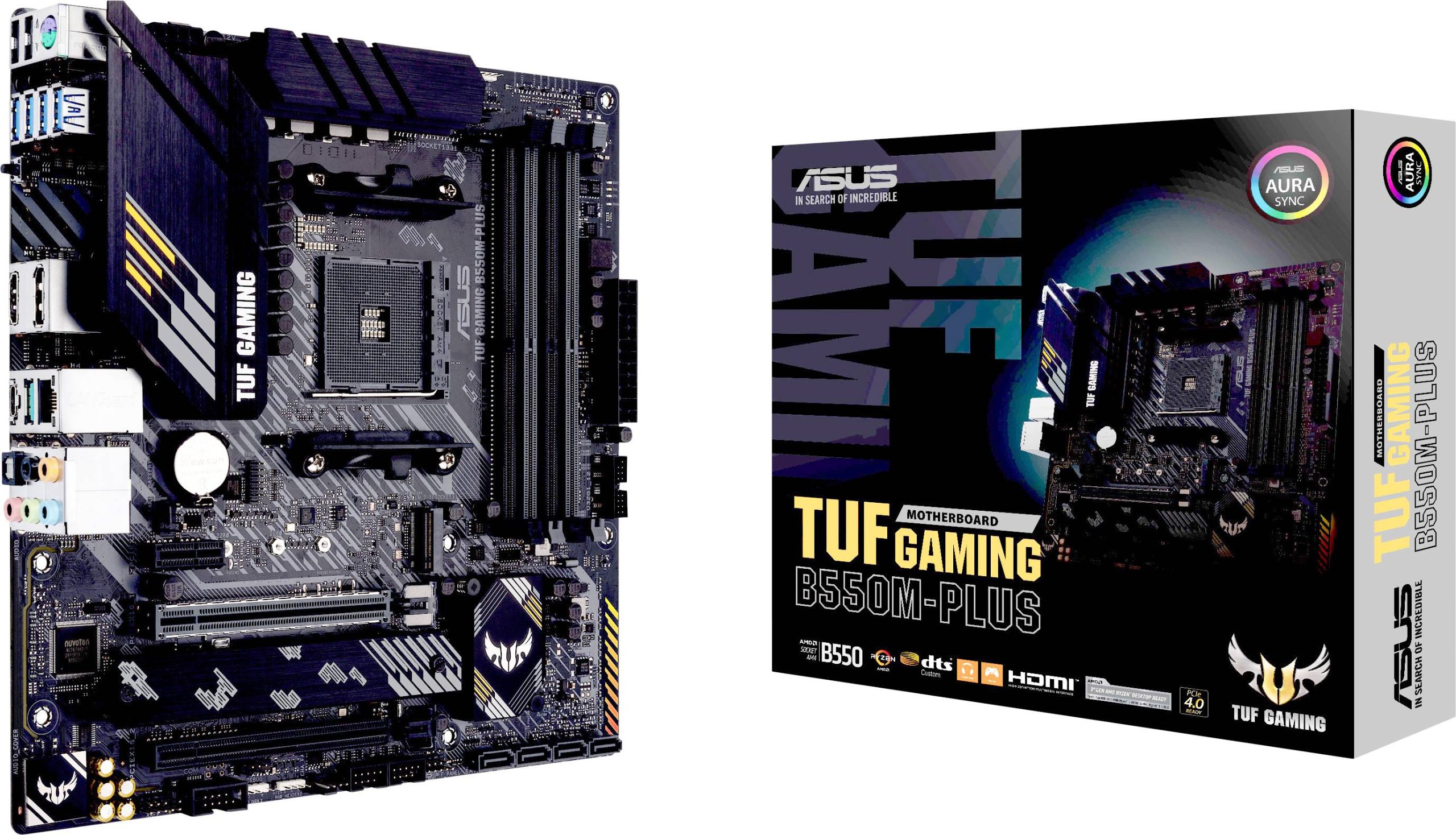 Asus TUF GAMING B550M-PLUS Moederbord Socket AMD AM4 Vormfactor Micro-ATX Moederbord chipset AMD® B550