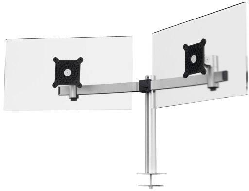 Durable 508623 Monitor-tafelbeugel Aantal monteerbare displays: 2 Display(s) 53,3 cm (21") - 68,6 cm (27") Zilver Draaib