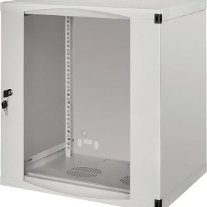 LogiLink W12F64G 19inch-wandkast (b x h x d) 540 x 595 x 450 mm 12 HE Zwart-grijs (RAL 7021)