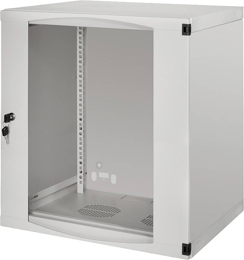 LogiLink W12F64G 19inch-wandkast (b x h x d) 540 x 595 x 450 mm 12 HE Zwart-grijs (RAL 7021)