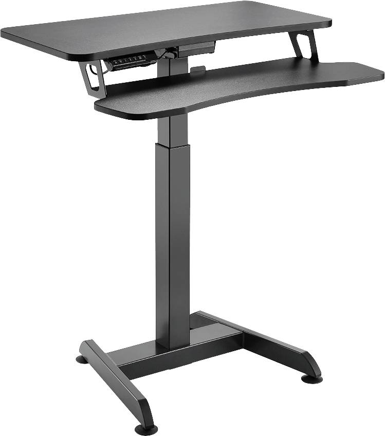 LogiLink EO0014 Statafel Kleur tafelblad: Zwart Elektrisch in hoogte verstelbaar, Ergonomisch, Toetsenbordplateau (uittr