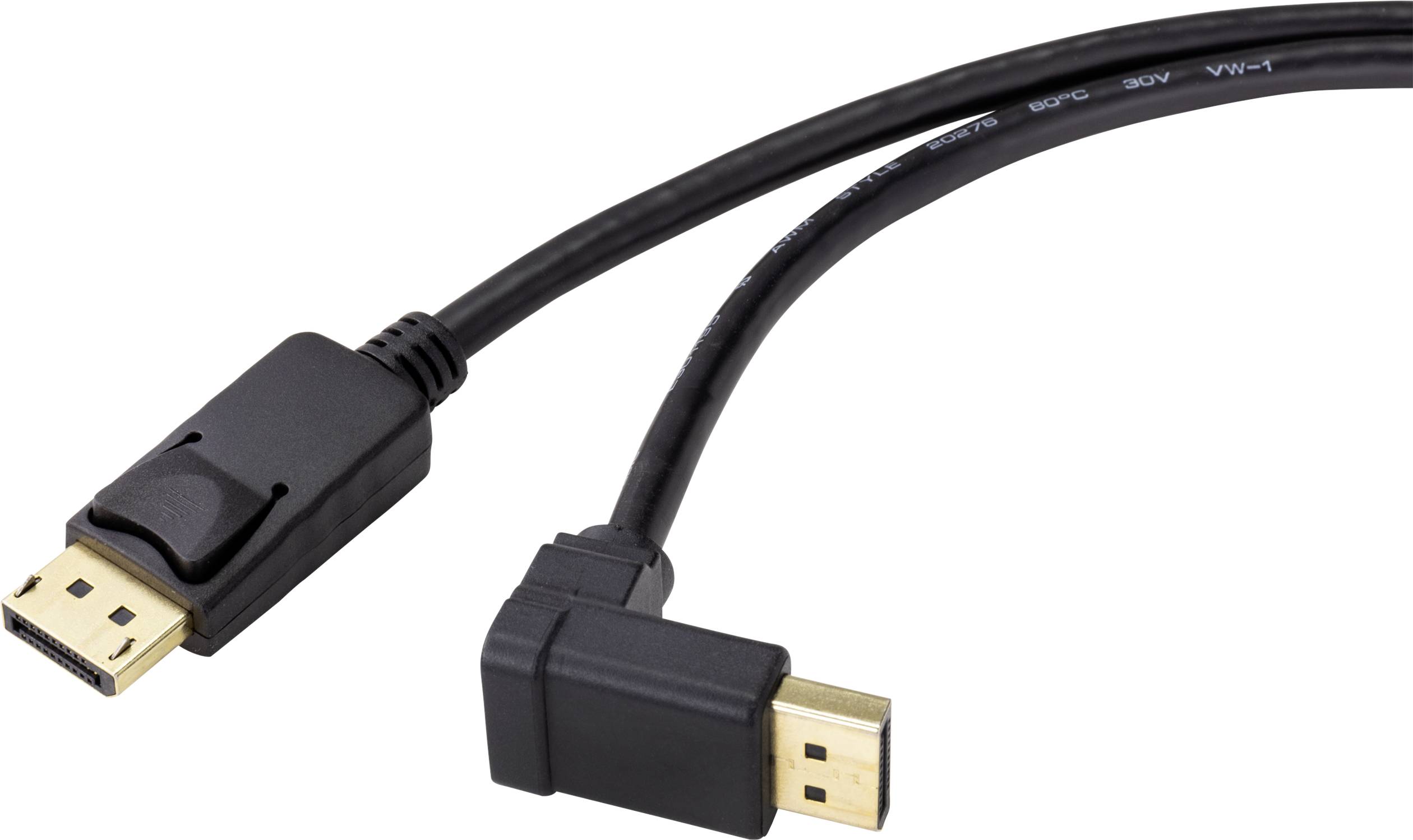 Renkforce SP-9163724 DisplayPort-kabel DisplayPort Aansluitkabel DisplayPort-stekker, DisplayPort-stekker 0.50 m Zwart V