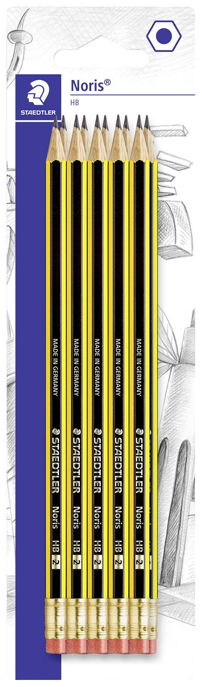 Staedtler Noris HB 122-2 BK10 Potloodset Hardheid: HB 10 stuk(s)
