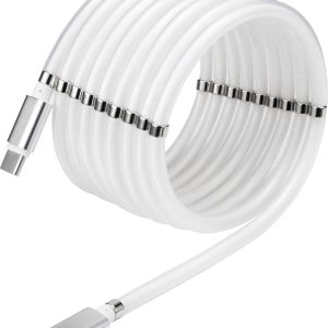 Renkforce TO-6886785 USB-kabel USB 2.0 USB-C stekker, USB-C stekker 2.00 m Wit Vergulde steekcontacten