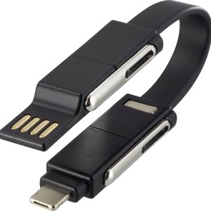 Renkforce USB Adapterkabel [1x USB-A 2.0 stekker, USB-C stekker – 1x Apple dock-stekker Lightning, USB-C stekker, Micro-