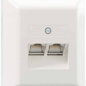 Rutenbeck UAE 2×8(8) Ap rw Netwerkdoos Opbouw (op muur) Inzet met centraalstuk en frame CAT 3 Zuiver wit Rutenbeck UAE 2×8(8) Ap rw Netwerkdoos Opbouw (op muur) Inzet met centraalstuk en frame CAT 3 Zuiver wit
