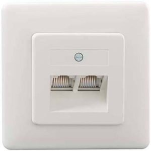 Rutenbeck UAE 2×8(8) Up rw Netwerkdoos Inbouw (in muur) Inzet met centraalstuk en frame CAT 3 Zuiver wit Rutenbeck UAE 2×8(8) Up rw Netwerkdoos Inbouw (in muur) Inzet met centraalstuk en frame CAT 3 Zuiver wit