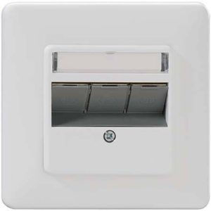 Rutenbeck 139112100 Netwerkdoos Opbouw (op muur) Inzet met centraalstuk en frame CAT 6A Zuiver wit Rutenbeck 139112100 Netwerkdoos Opbouw (op muur) Inzet met centraalstuk en frame CAT 6A Zuiver wit