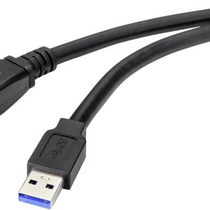 Renkforce RF-4598344 USB-kabel USB 3.2 Gen1 USB-A stekker, USB-A bus 5.00 m Zwart Renkforce RF-4598344 USB-kabel USB 3.2 Gen1 USB-A stekker, USB-A bus 5.00 m Zwart