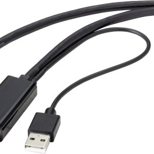 Renkforce RF-4600632 DisplayPort-kabel DisplayPort / HDMI Adapterkabel DisplayPort-stekker, HDMI-A-stekker 2.00 m Zwart Renkforce RF-4600632 DisplayPort-kabel DisplayPort / HDMI Adapterkabel DisplayPort-stekker, HDMI-A-stekker 2.00 m Zwart