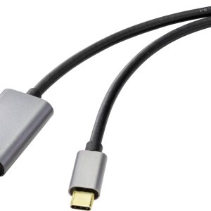 Renkforce RF-4600984 USB-C-displaykabel USB-C / DisplayPort Adapterkabel USB-C stekker, DisplayPort-stekker 1.00 m Zwart Renkforce RF-4600984 USB-C-displaykabel USB-C / DisplayPort Adapterkabel USB-C stekker, DisplayPort-stekker 1.00 m Zwart