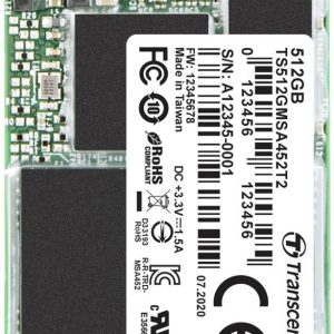 Transcend MSA452T2 512 GB mSATA SSD harde schijf SATA 6 Gb/s Industrial TS512GMSA452T2