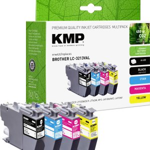 KMP Inktcartridge vervangt Brother LC-3213BK, LC-3213C, LC-3213M, LC-3213Y Compatibel Combipack Kleur B101V 1539,4005 KMP Inktcartridge vervangt Brother LC-3213BK, LC-3213C, LC-3213M, LC-3213Y Compatibel Combipack Kleur B101V 1539,4005