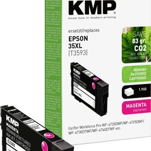KMP Inktcartridge vervangt Epson 35XL, T3593 Compatibel Magenta E228X 1638,4006 KMP Inktcartridge vervangt Epson 35XL, T3593 Compatibel Magenta E228X 1638,4006