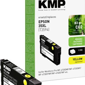 KMP Inktcartridge vervangt Epson 35XL, T3594 Compatibel Geel E229X 1638,4009 KMP Inktcartridge vervangt Epson 35XL, T3594 Compatibel Geel E229X 1638,4009