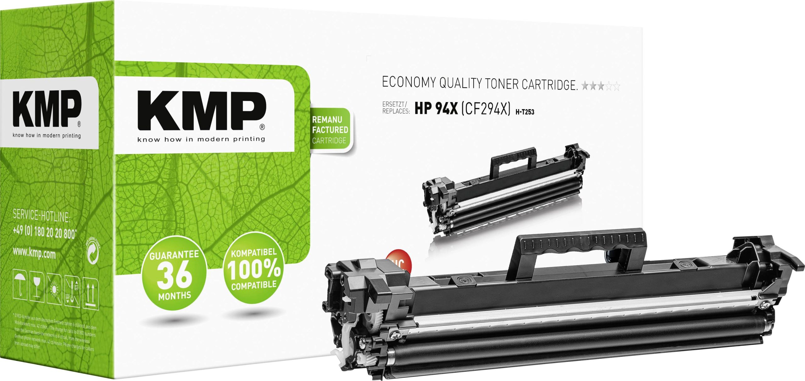 KMP Toner vervangt HP 94XBK Compatibel Zwart 3400 bladzijden H-T253 2552,4300
