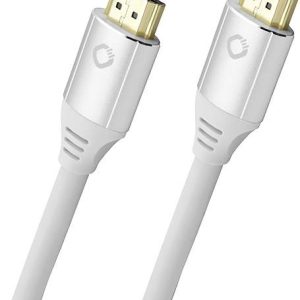 Oehlbach D1C92491 HDMI-kabel HDMI Aansluitkabel HDMI-A-stekker, HDMI-A-stekker 2.00 m Wit 8K UHD