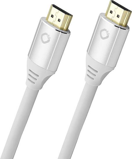 Oehlbach D1C92491 HDMI-kabel HDMI Aansluitkabel HDMI-A-stekker, HDMI-A-stekker 2.00 m Wit 8K UHD