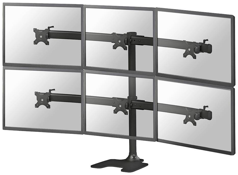 Neomounts FPMA-D700DD6 Monitor-tafelbeugel 25,4 cm (10") - 68,6 cm (27") Roteerbaar, Zwenkbaar, Kantelbaar, In hoogte ve