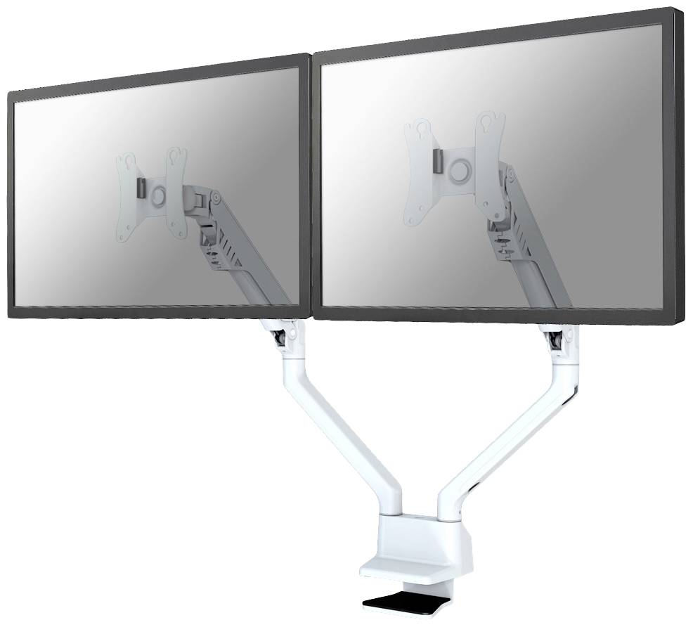 Neomounts FPMA-D750DWHITE Monitor-tafelbeugel 25,4 cm (10") - 81,3 cm (32") Zwenkbaar, Roteerbaar, Draaibaar, In hoogte