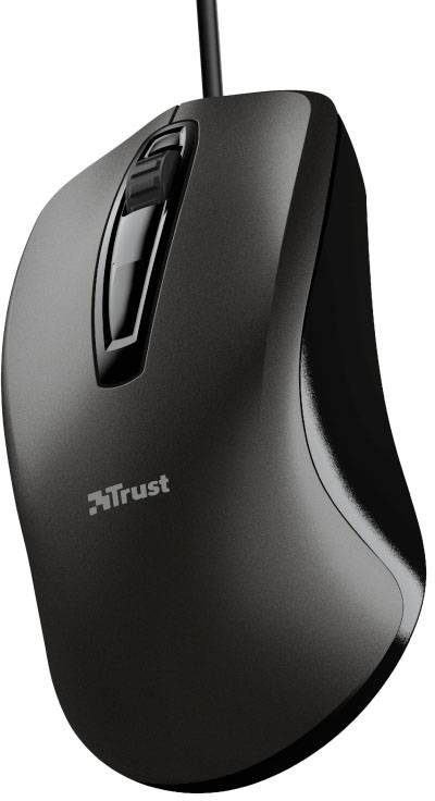 Trust CARVE Muis USB Optisch Zwart 3 Toetsen 1200 dpi