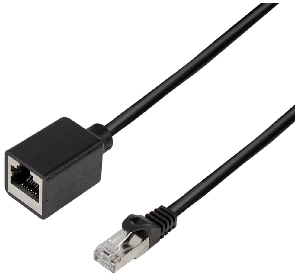 LogiLink CQX093S RJ45 Netwerkkabel, patchkabel CAT 6A S/FTP 10.00 m Zwart Vlambestendig, Halogeenvrij, Afscherming gevlo