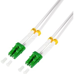 LogiLink FC0LC05 Glasvezel Optische vezel Aansluitkabel 5.00 m Wit [1x LC APC-stekker – 1x LC APC-stekker] 9/125 µ Singl