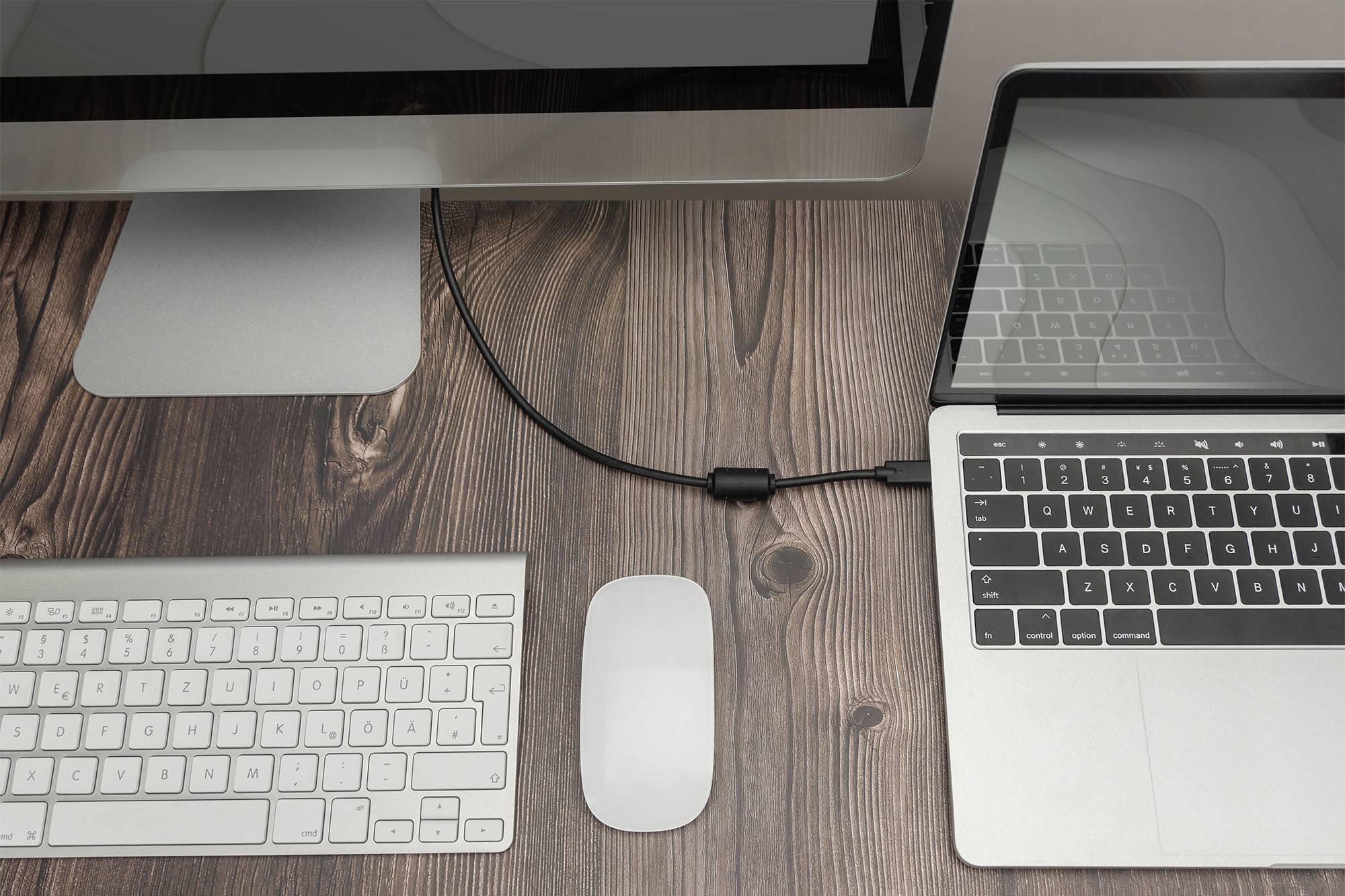 Digitus AK-300333-020-S USB-C-displaykabel USB-C / DisplayPort Adapterkabel USB-C stekker, DisplayPort-stekker 2.00 m Zw