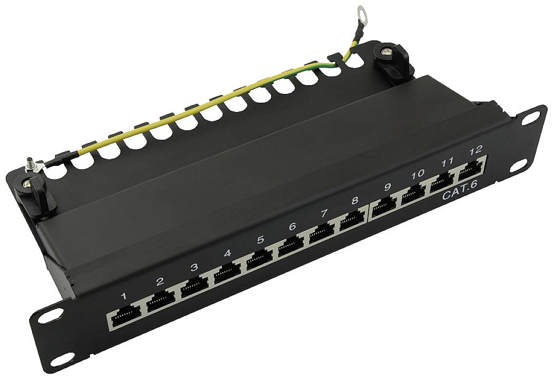 LogiLink NP0046 12 poorten Patchpaneel 254 mm (10") CAT 6 1 HE