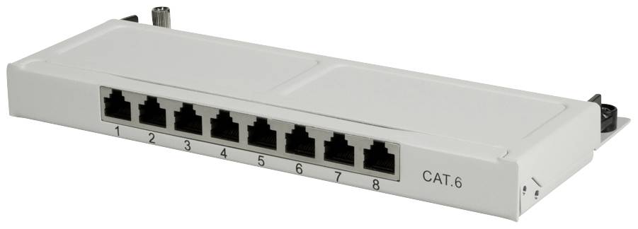 LogiLink NP0077 Patchpaneel CAT 6 0.5 HE Grijs Ingericht