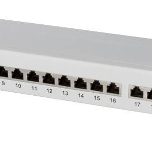 LogiLink NP0060 24 poorten Patchpaneel 483 mm (19″) CAT 6A 1 HE Grijs LogiLink NP0060 24 poorten Patchpaneel 483 mm (19″) CAT 6A 1 HE Grijs