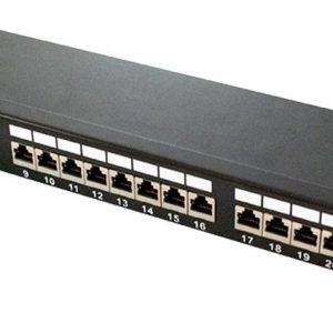 LogiLink NP0061 24 poorten Patchpaneel 483 mm (19″) CAT 6A 1 HE Zwart LogiLink NP0061 24 poorten Patchpaneel 483 mm (19″) CAT 6A 1 HE Zwart