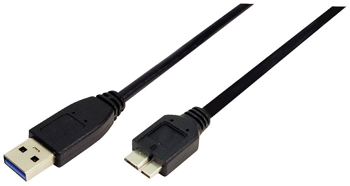 LogiLink CU0027 USB-kabel USB 3.2 Gen1 USB-A stekker, USB-micro-B 3.0 stekker 2.00 m Zwart