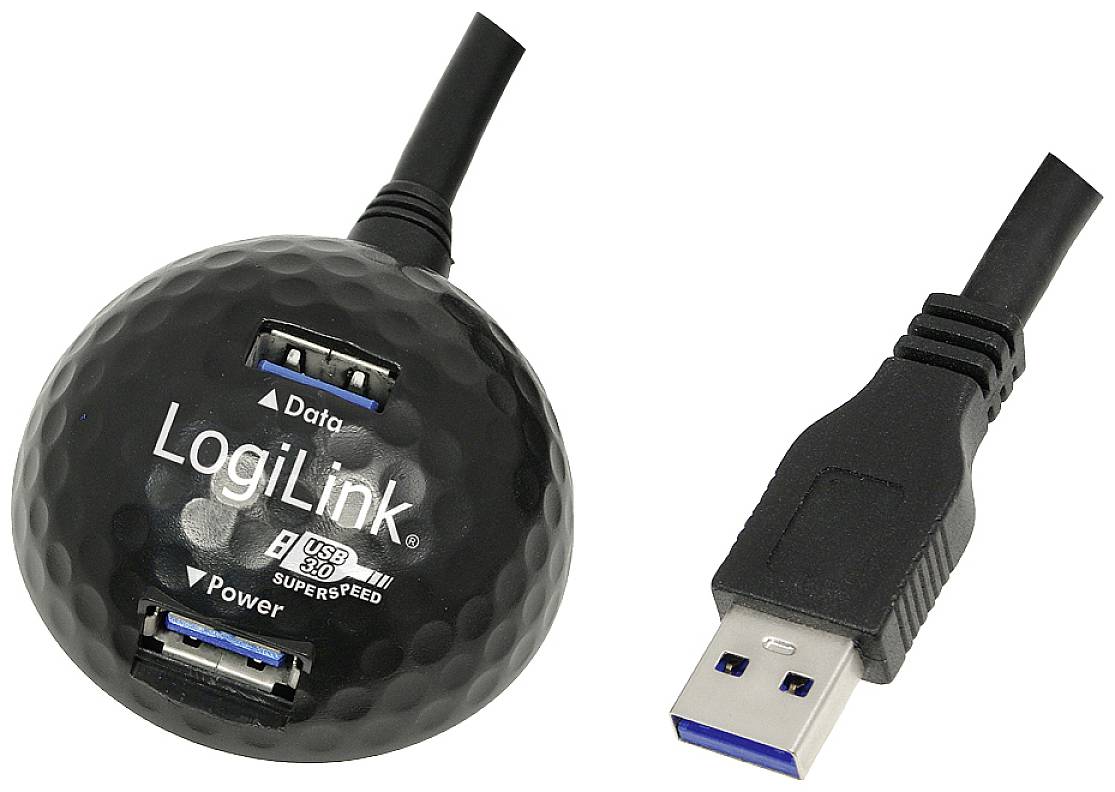 LogiLink CU0035 USB-kabel USB 3.2 Gen1 USB-A stekker, USB-A bus 1.50 m Zwart