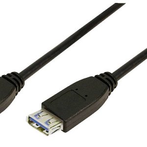 LogiLink CU0041 USB-kabel USB 3.2 Gen1 USB-A stekker, USB-A bus 1.00 m Zwart LogiLink CU0041 USB-kabel USB 3.2 Gen1 USB-A stekker, USB-A bus 1.00 m Zwart