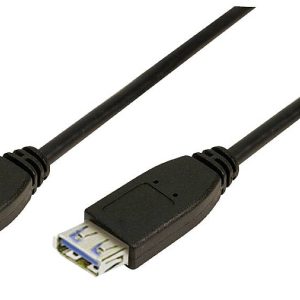 LogiLink CU0043 USB-kabel USB 3.2 Gen1 USB-A stekker, USB-A bus 3.00 m Zwart LogiLink CU0043 USB-kabel USB 3.2 Gen1 USB-A stekker, USB-A bus 3.00 m Zwart