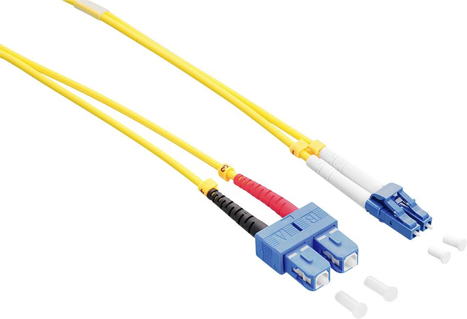 LogiLink FP0LS01 Glasvezel Optische vezel Aansluitkabel 1.00 m Geel 9/125 µ Singlemode OS2