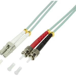 LogiLink FP3LT03 Glasvezel Optische vezel Aansluitkabel [1x LC-stekker – 1x ST-stekker] 50/125 µ Multimode OM3 3.00 m