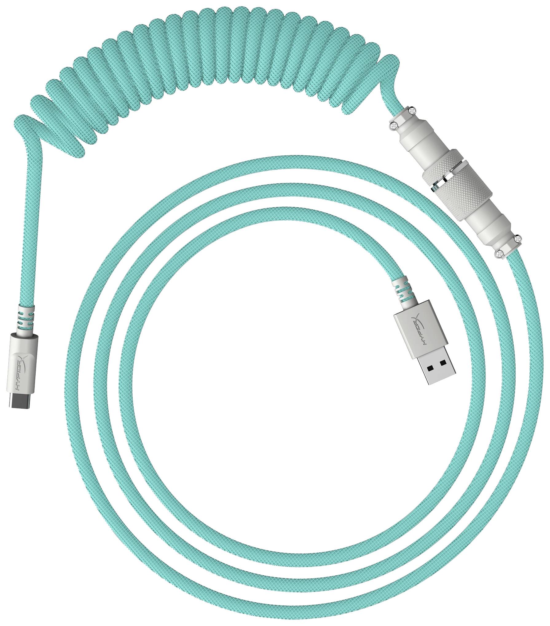 HyperX 6J681AA USB-C-kabel USB-A stekker, USB-C stekker Lichtgroen, Wit