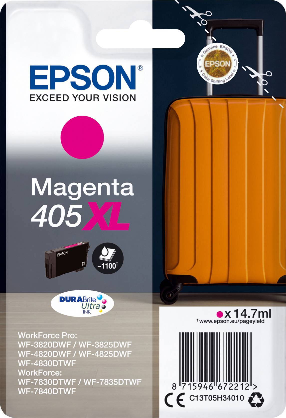 Epson Inktcartridge 405 XL Origineel Magenta C13T05H34010