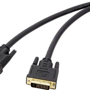Renkforce RF-4680662 DVI-kabel DVI Aansluitkabel DVI-D 24+1-polige stekker, DVI-D 24+1-polige stekker 7.50 m Zwart Vergu Renkforce RF-4680662 DVI-kabel DVI Aansluitkabel DVI-D 24+1-polige stekker, DVI-D 24+1-polige stekker 7.50 m Zwart Vergu