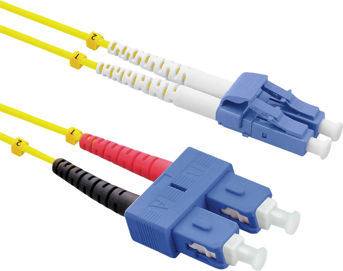 ROLINE glasvezelkabel duplex, single mode 9/125µm OS2, LC/SC, LSOH, geel, 5 m